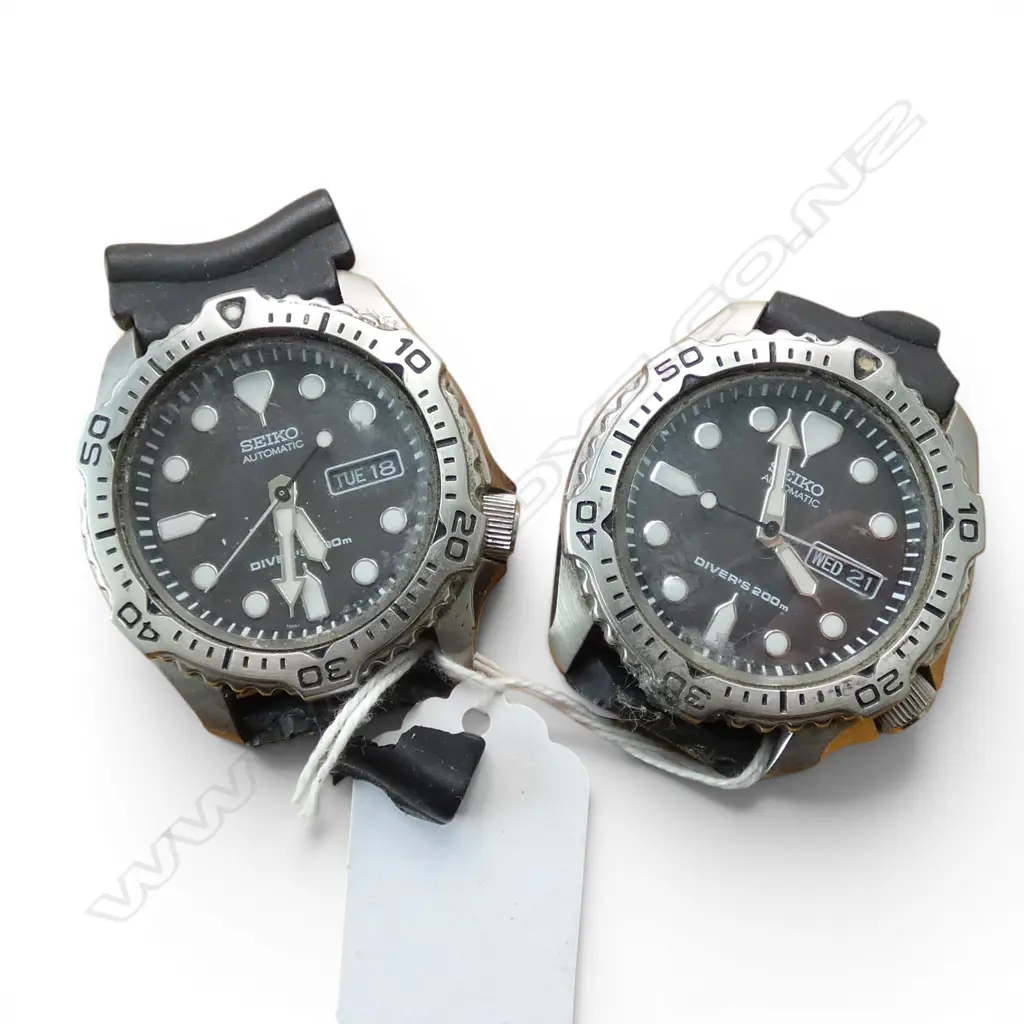 2 SEIKO Automatic DIVER'S 200m WRISTWATCHES running no straps Image 1++