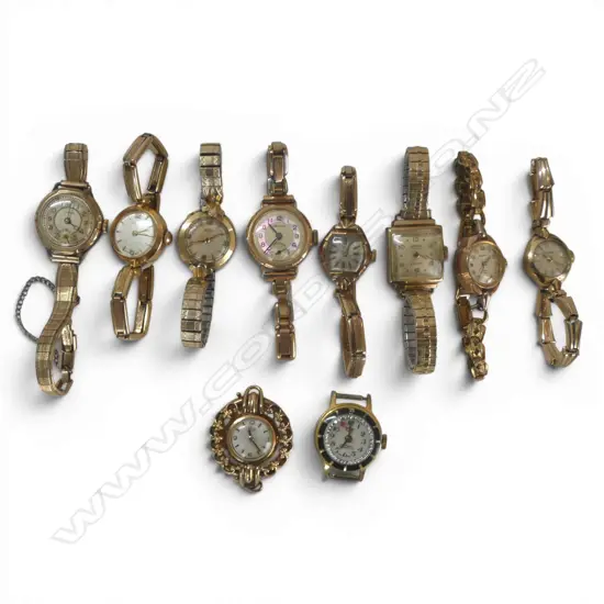 10 ASST. VINTAGE LADIES WRISTWATCHES; ROLLED GOLD AVIA, TISSOT, MATINA, TITAN etc