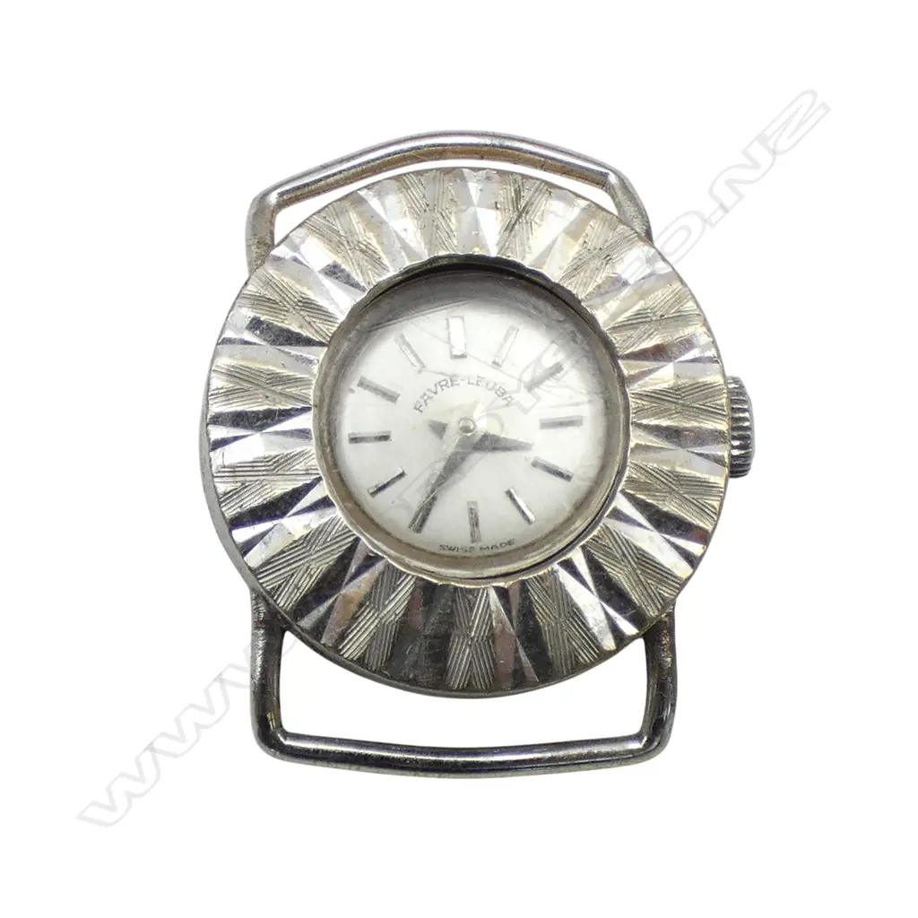 CASED VINTAGE LADIES FAVRE-LEUBA CUSTOM WRISTWATCH w. four various cases Image 1++