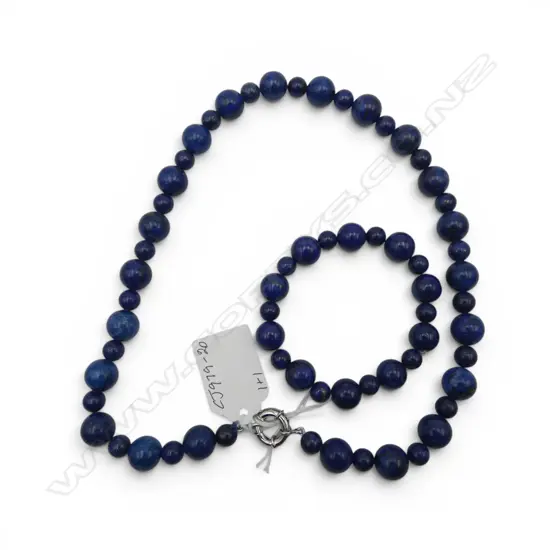 LAPIS LAZULI NECKLACE & BRACELET SET