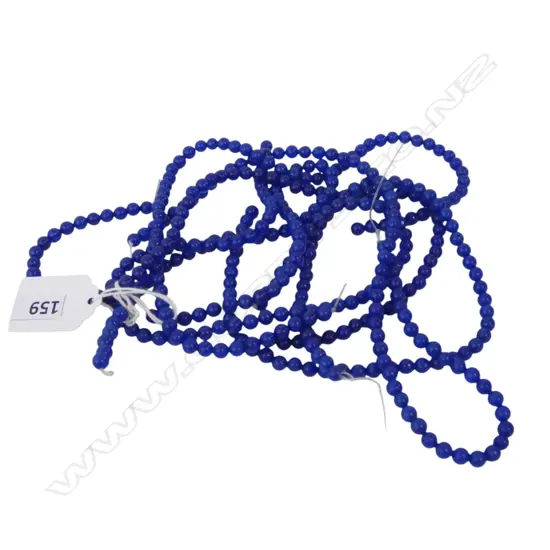 HANK 6 8mm LAPIS? BEAD STANDS