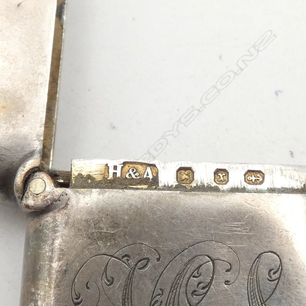 Birmingham 1897 PLAIN SILVER VESTA with suspension loop. 23gms.  Image 1++