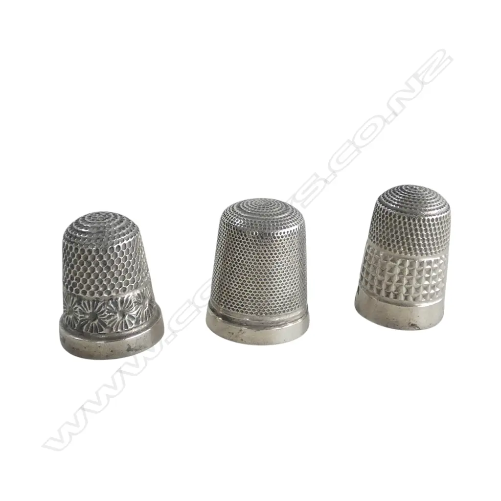 3 STG SILVER THIMBLES 12gms Image 1++