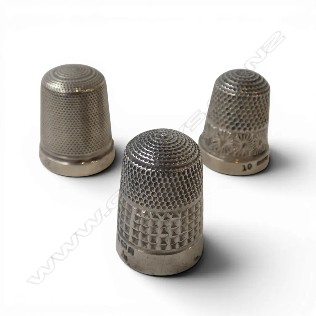 3 STG SILVER THIMBLES 13gms Image 1++