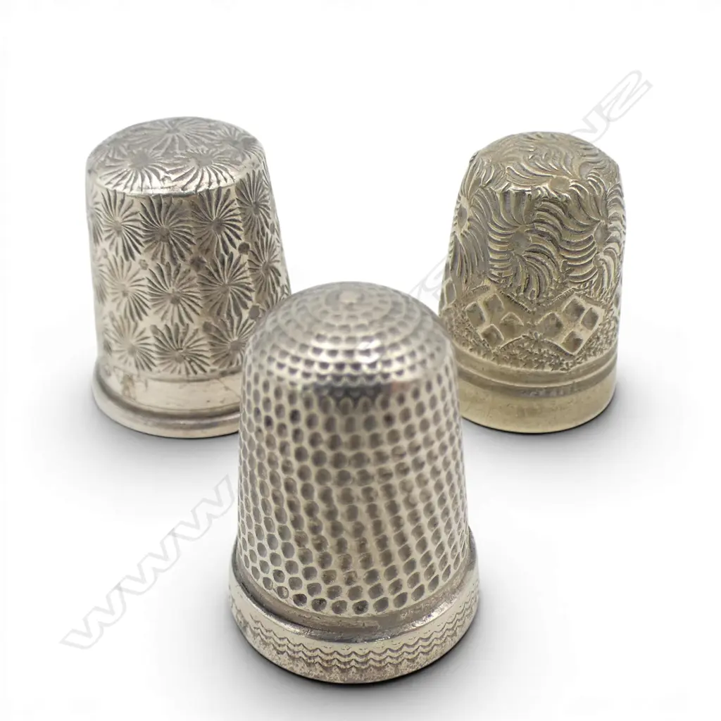 3 STG SILVER THIMBLES 11gms Image 1++