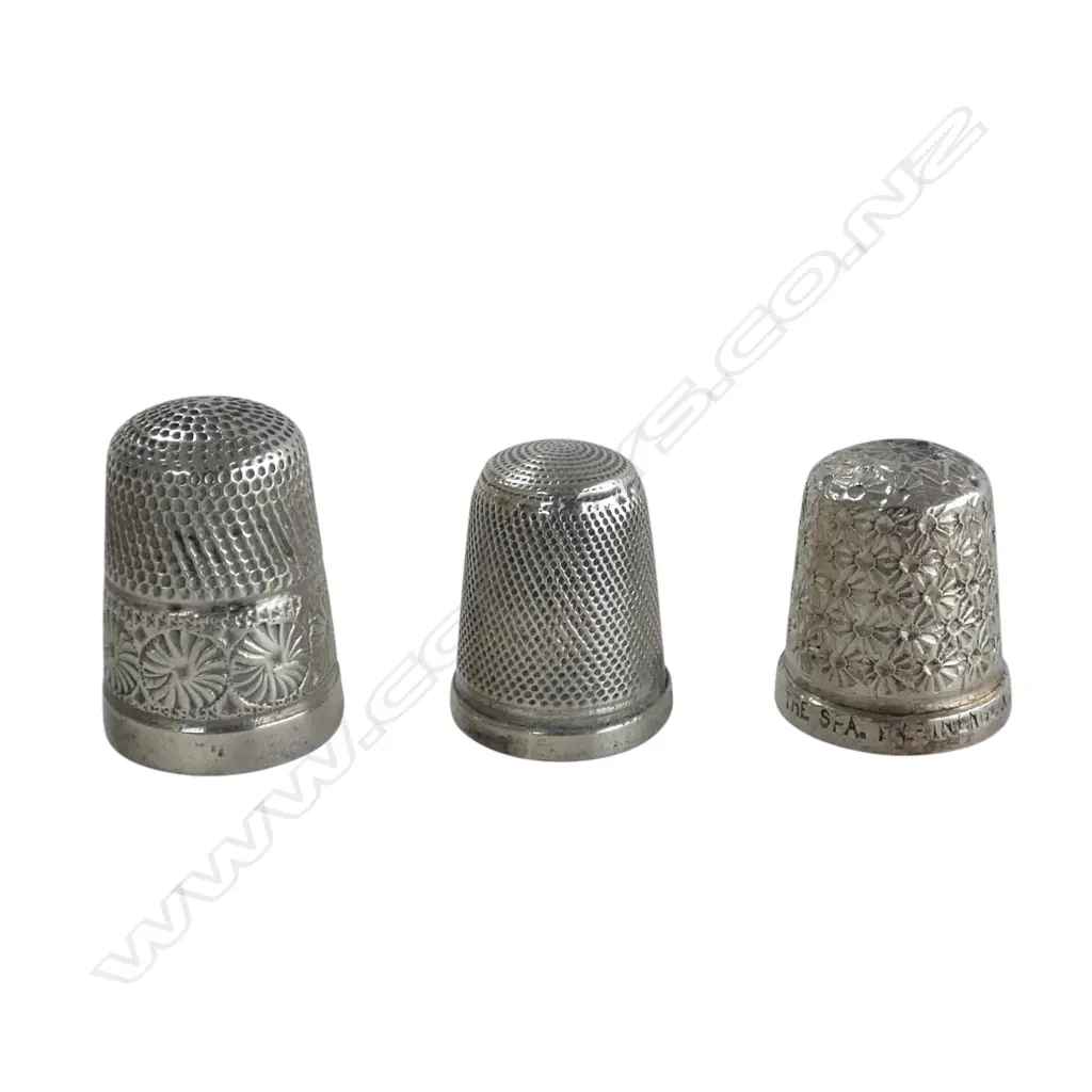 3 STG SILVER THIMBLES 8gms Image 1++