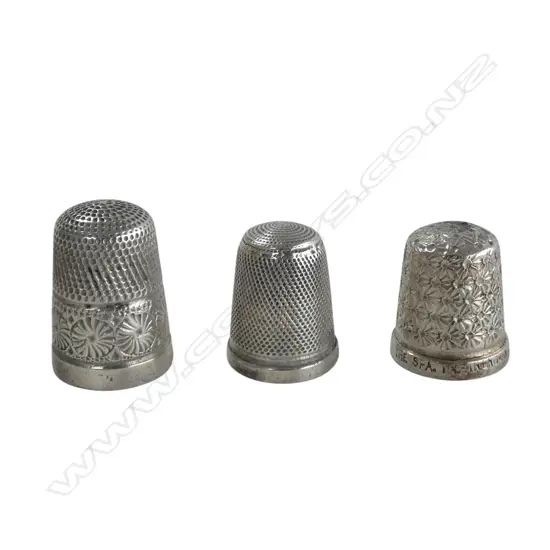 3 STG SILVER THIMBLES 8gms