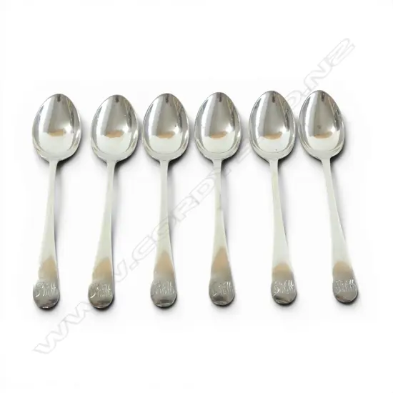 SET OF 6 S/SILVER COFFEE SPOONS 71.5GMS