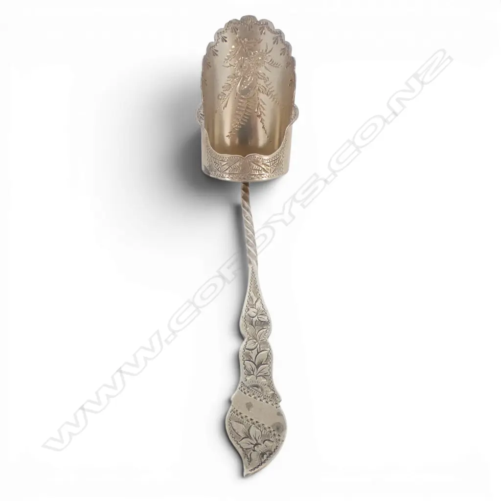 Birmingham 1896 SILVER TEA CADDY SCOOP 12.8gms Image 1++