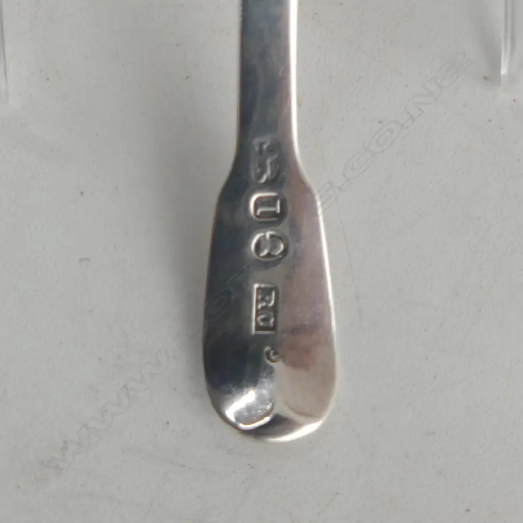 George III silver caddy spoon fiddle pattern London 1804 by Randall Chatterton 15gms Image 1++