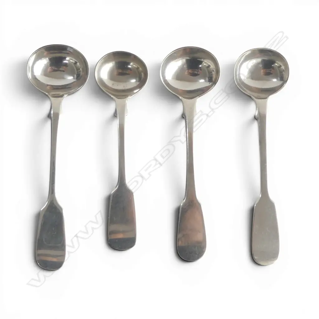 4 S/SILVER SALT SPOONS VARIOUS MAKERS51GMS Image 1++
