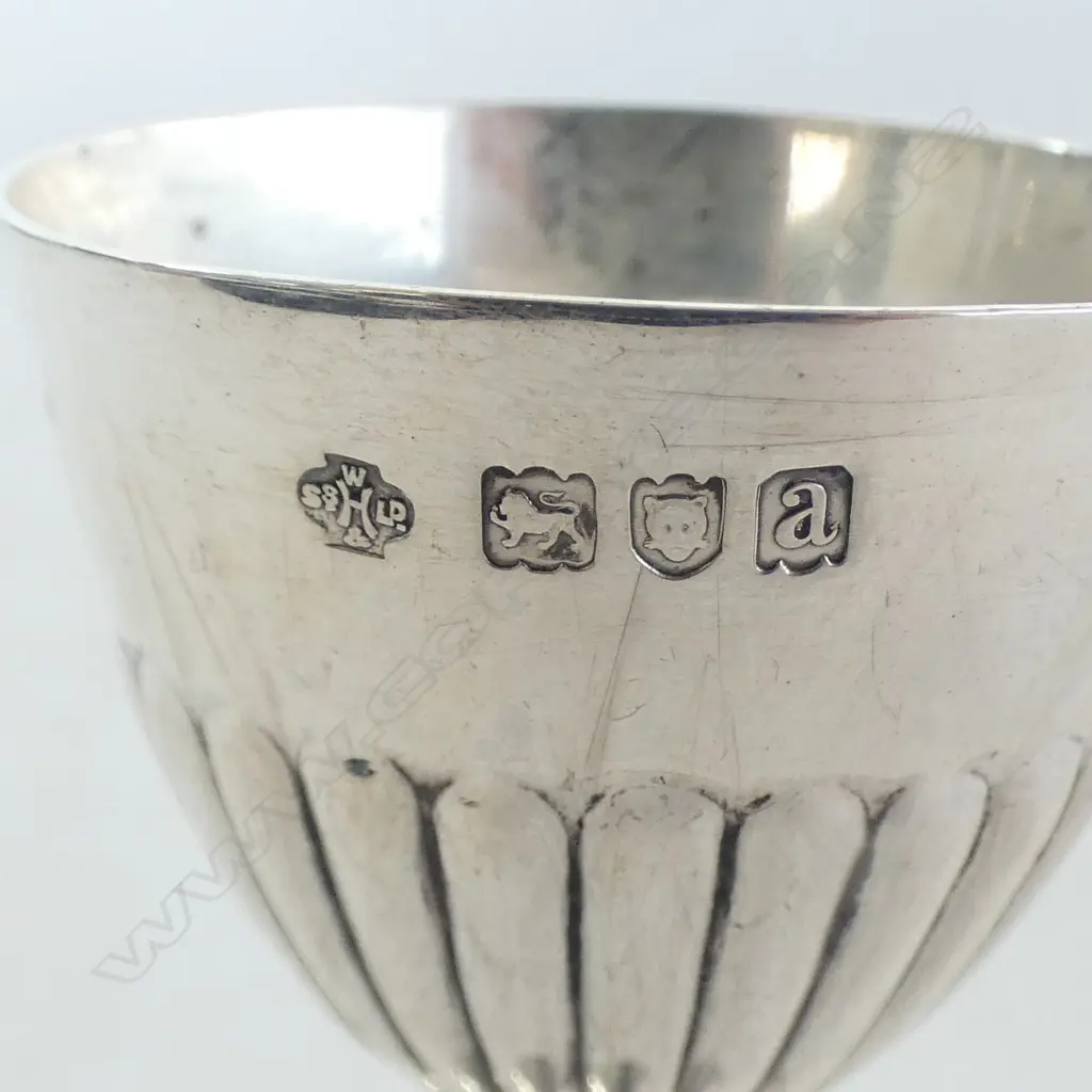 London 1896 SILVER PR SMALL GOBLET / EGG CUPS. 118gms Image 1++