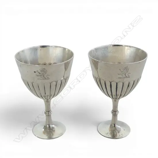 London 1896 SILVER PR SMALL GOBLET / EGG CUPS. 118gms