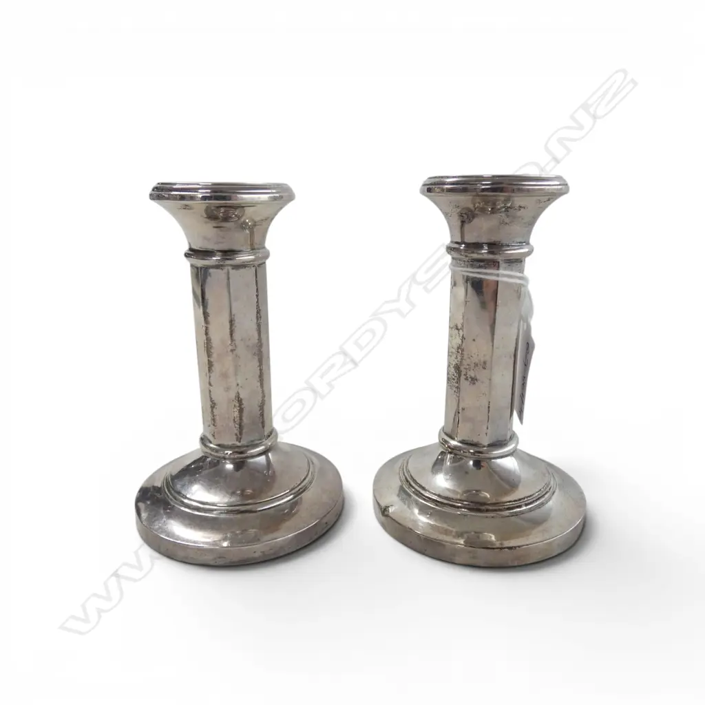 PR STG SILVER CANDLESTICKS H.115mm small faults Image 1++