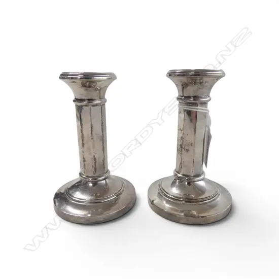 PR STG SILVER CANDLESTICKS H.115mm small faults