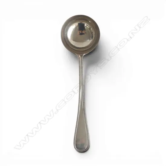 London 1860 SILVER BEAD EDGE SAUCE LADLE 75gms