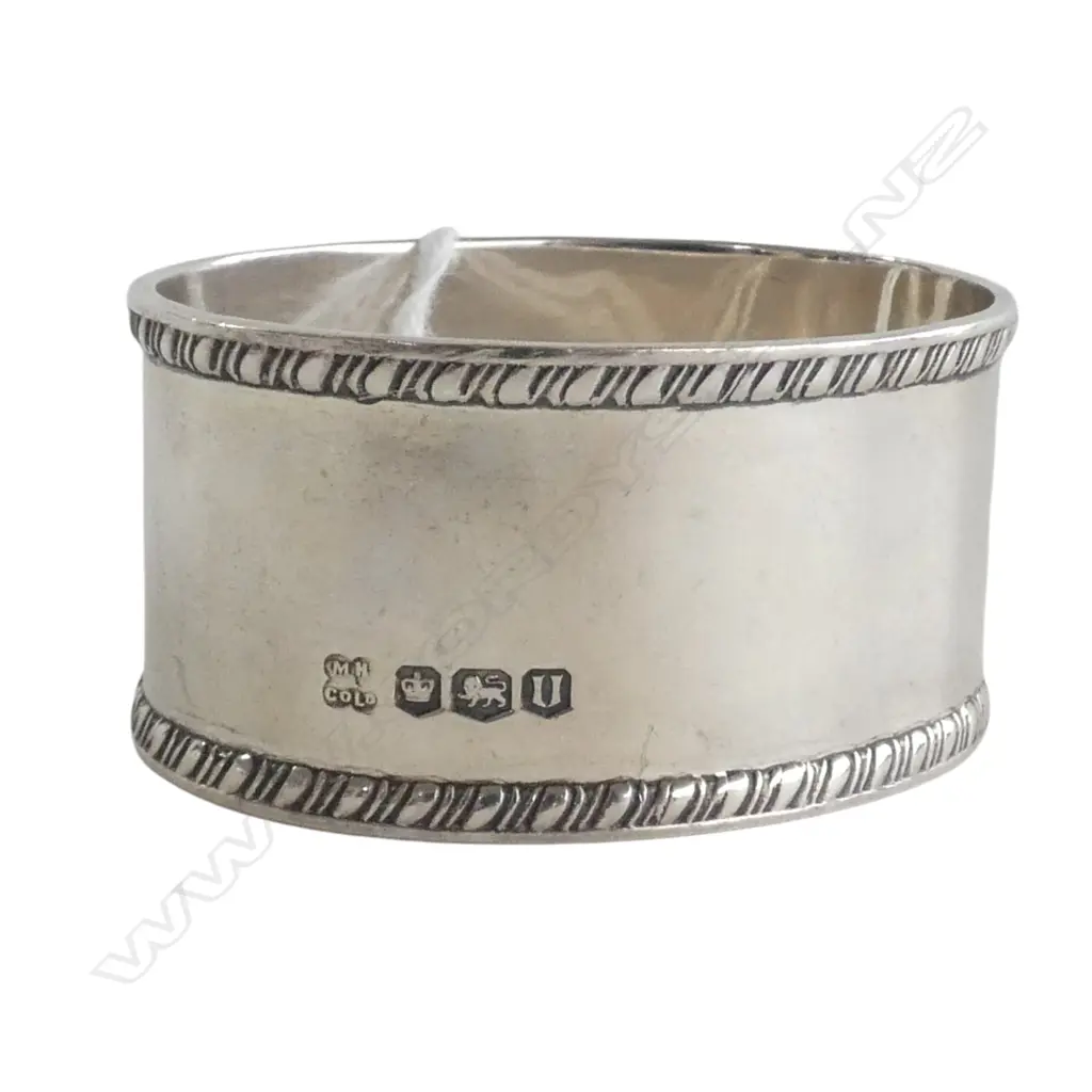 STG SILVER NAPKIN RING, SHEFFIELD 1962, 33gms Image 1++