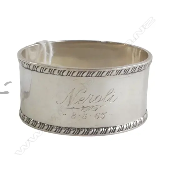 STG SILVER NAPKIN RING, SHEFFIELD 1962, 33gms