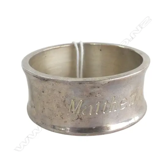 TIFFANY & CO STG SILVER NAPKIN RING engraved 'Matthew' 46.2gms