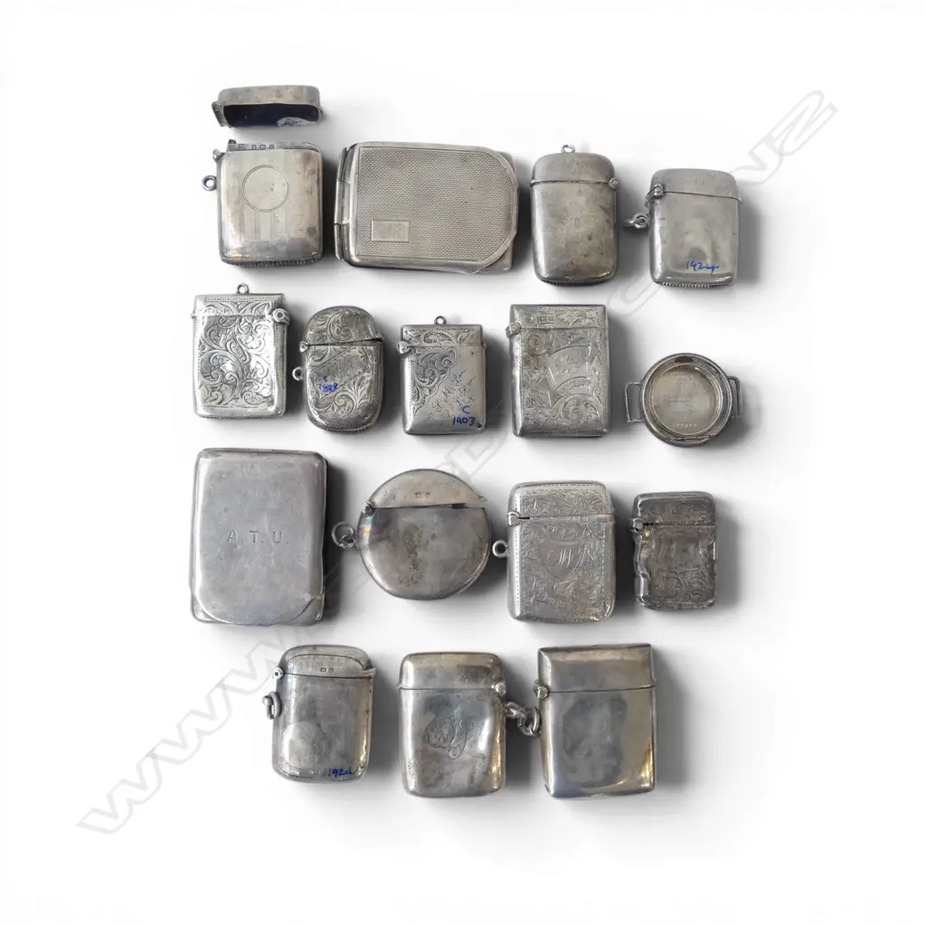 LGE COLLECTION SILVER VESTA CASES all with faults 314gms Image 1++