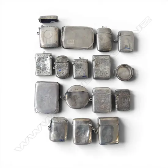 LGE COLLECTION SILVER VESTA CASES all with faults 314gms