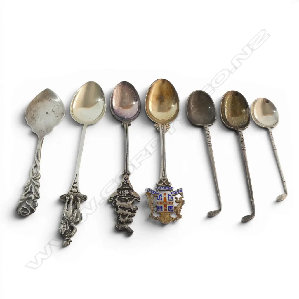 7 S/SILVER SOV TEASPOONS 76.3GMS Image 1++