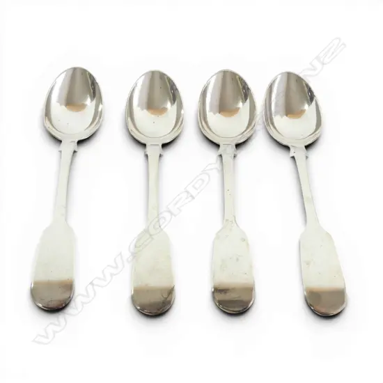 SET OF 4 VICTORIAN S/SILVER TEASPOONS 82.9GMS