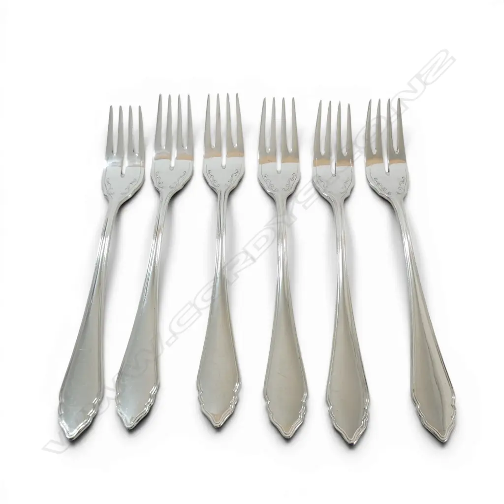  AUSTRIAN 800 SILVER 6 FISH FORKS ALEXANDER STURM MAKER 300.7GMS Image 1++