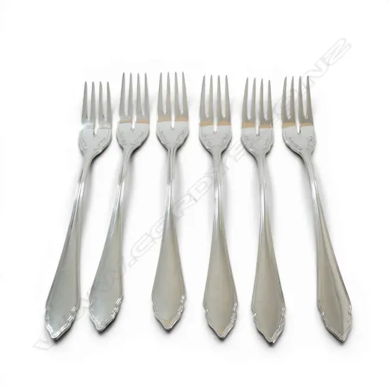  AUSTRIAN 800 SILVER 6 FISH FORKS ALEXANDER STURM MAKER 300.7GMS