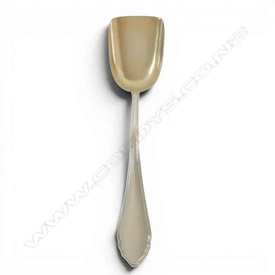 AUSTRIAN 800 SILVER SHOVEL SHAPED SERVING SPOON GILT BOWL MAKER ALEXANDER STURM 74.2GMS