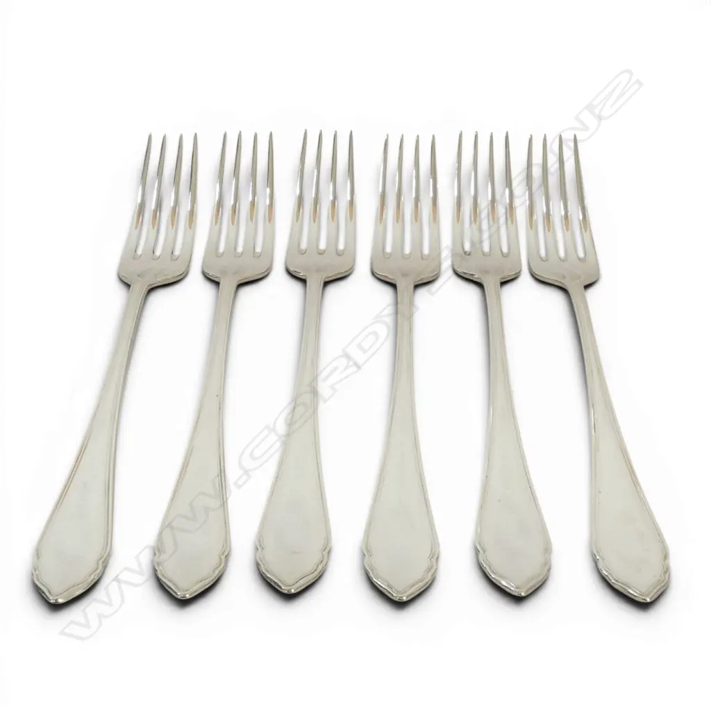AUSTRIAN 800 SILVER SET OF 6 DINNER FORKS ALEXANDER STURM MAKER 276.7GMS Image 1++