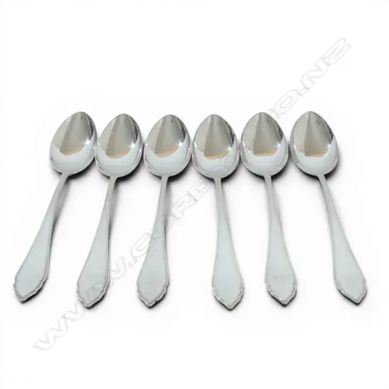 AUSTRIAN 800 SILVER 6 DESSERT SPOONS MAKER ALEXANDER STURM 264.1GMS