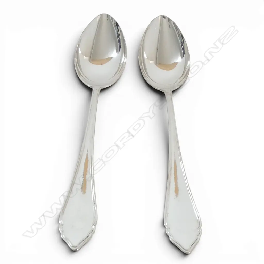 AUSTRIAN 800 SILVER PR SERVING SPOONS MAKER ALEXANDER STURM 126.1GMS  Image 1++