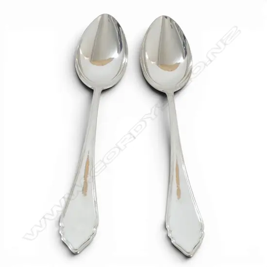 AUSTRIAN 800 SILVER PR SERVING SPOONS MAKER ALEXANDER STURM 126.1GMS 