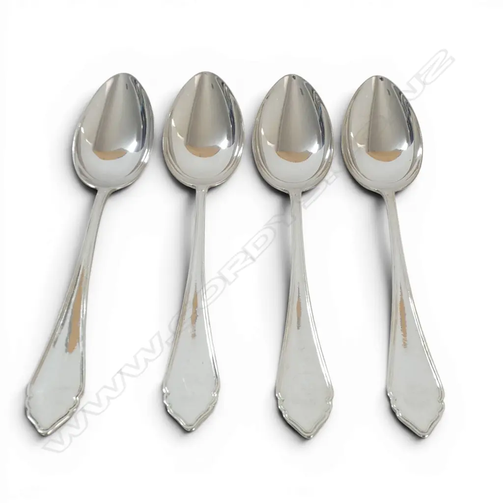 AUSTRIAN 800 SILVER 4 SERVING SPOONS MAKER ALEXANDER STURM 259.1GMS Image 1++