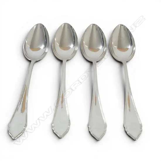 AUSTRIAN 800 SILVER 4 SERVING SPOONS MAKER ALEXANDER STURM 259.1GMS