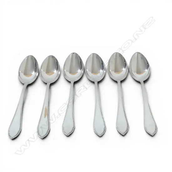 AUSTIAN 800 SILVER 6 TEASPOONS MAKER ALEXANDER STURM 163.9GMS