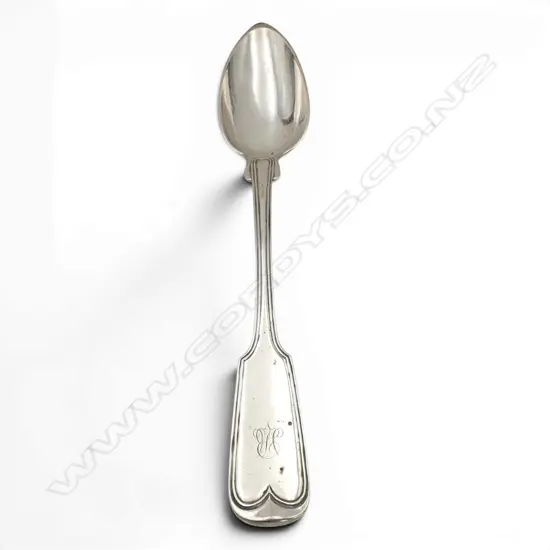 I. WAGNER & SONS x  German 89% silver SILVER FIDDLE & THREAD SERVING SPOON 138gms