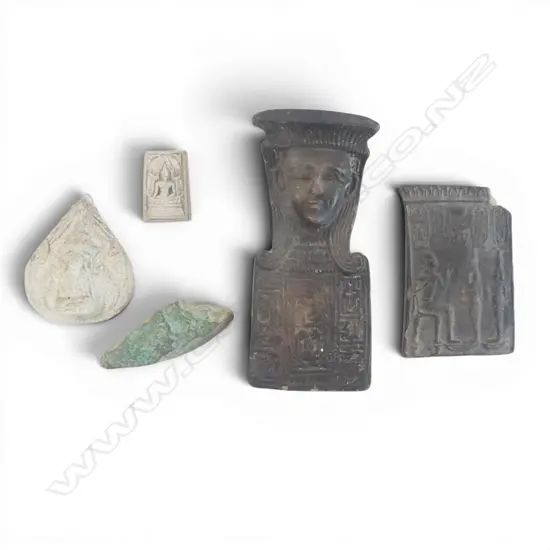 5 ANCIENT ? EGYPTIAN & OTHER RELICS Largest H.145mm