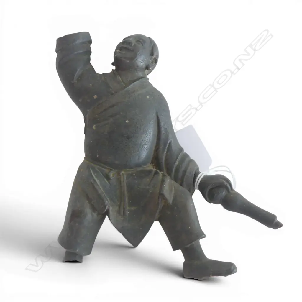 OLD ORIENTAL part BRONZE FIGURE from a larger sculpture. H.140mm Image 1++