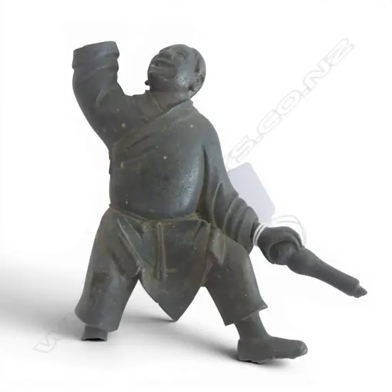OLD ORIENTAL part BRONZE FIGURE from a larger sculpture. H.140mm