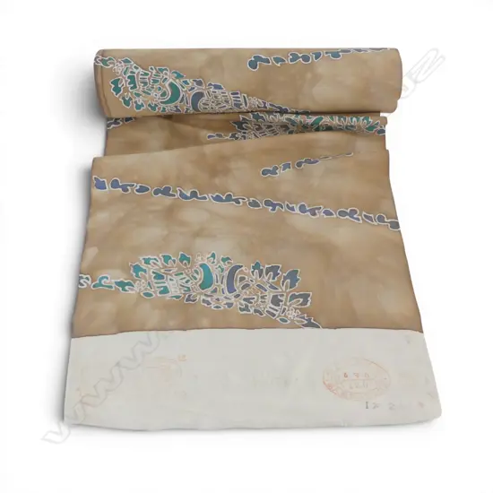 Unused 1980's NISHIJIN TEXTILE (Kyoto) JAPANESE SILK ROLL L.12M W.370mm. New old stock