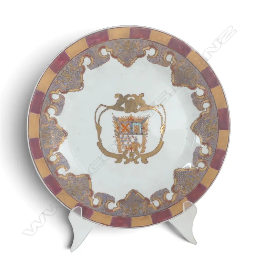 20thC CHINESE PORCELAIN ARMORIAL PLATE 18thC style. Dia.270mm Image 1++