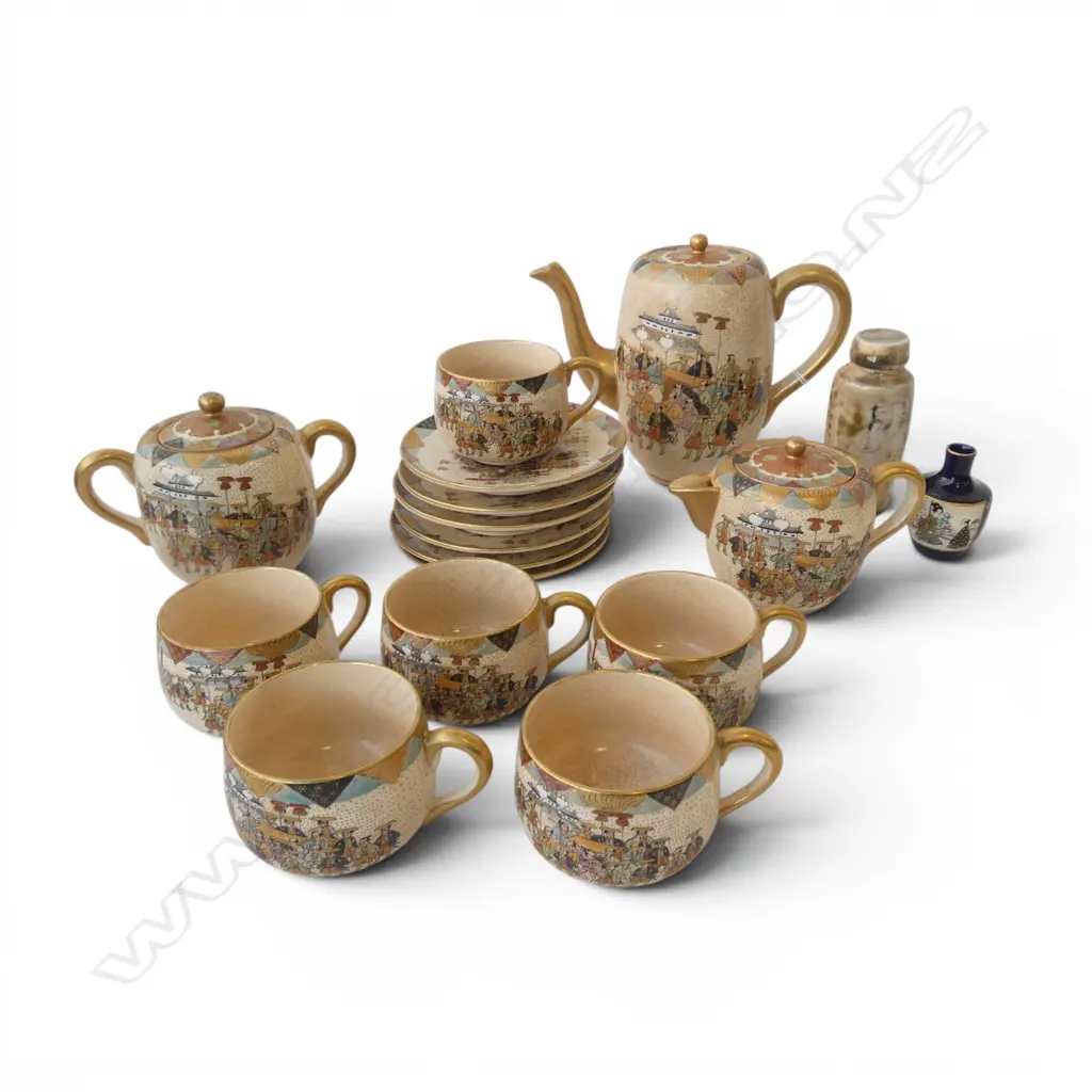 SATSUMA TEASET, SIGNED TO BASE Image 1++