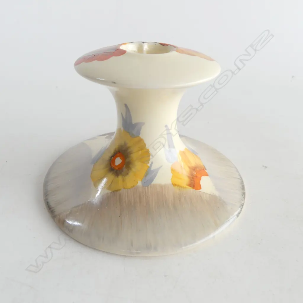 # Clarice Cliff Bizarre 'Rodanthe' candle stick of waisted flared form. Dia.116mm. Image 1++