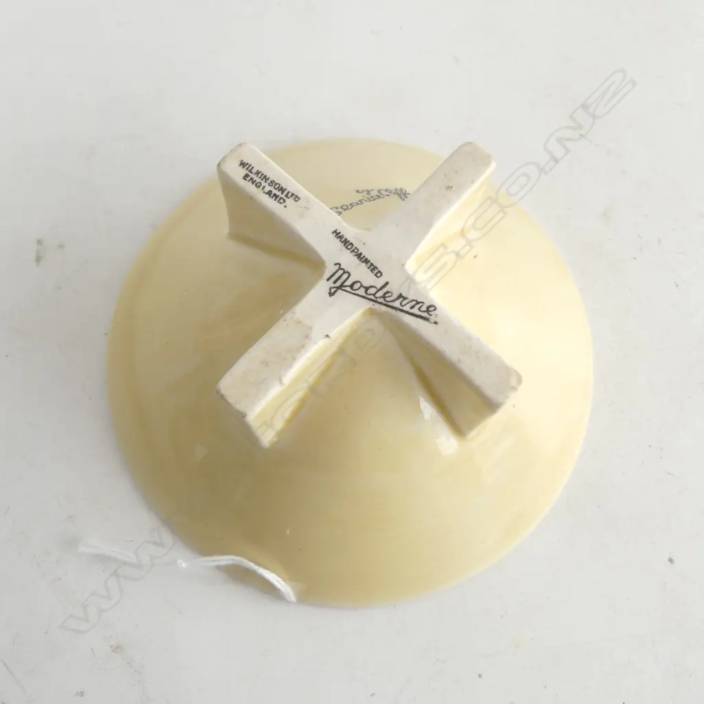 # Clarice Cliff Conical 'Moderne Paysanne' sugar bowl. Dia.115mm. Image 1++