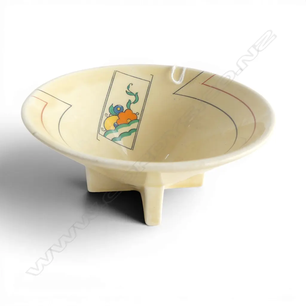 # Clarice Cliff Conical 'Moderne Paysanne' sugar bowl. Dia.115mm. Image 1++