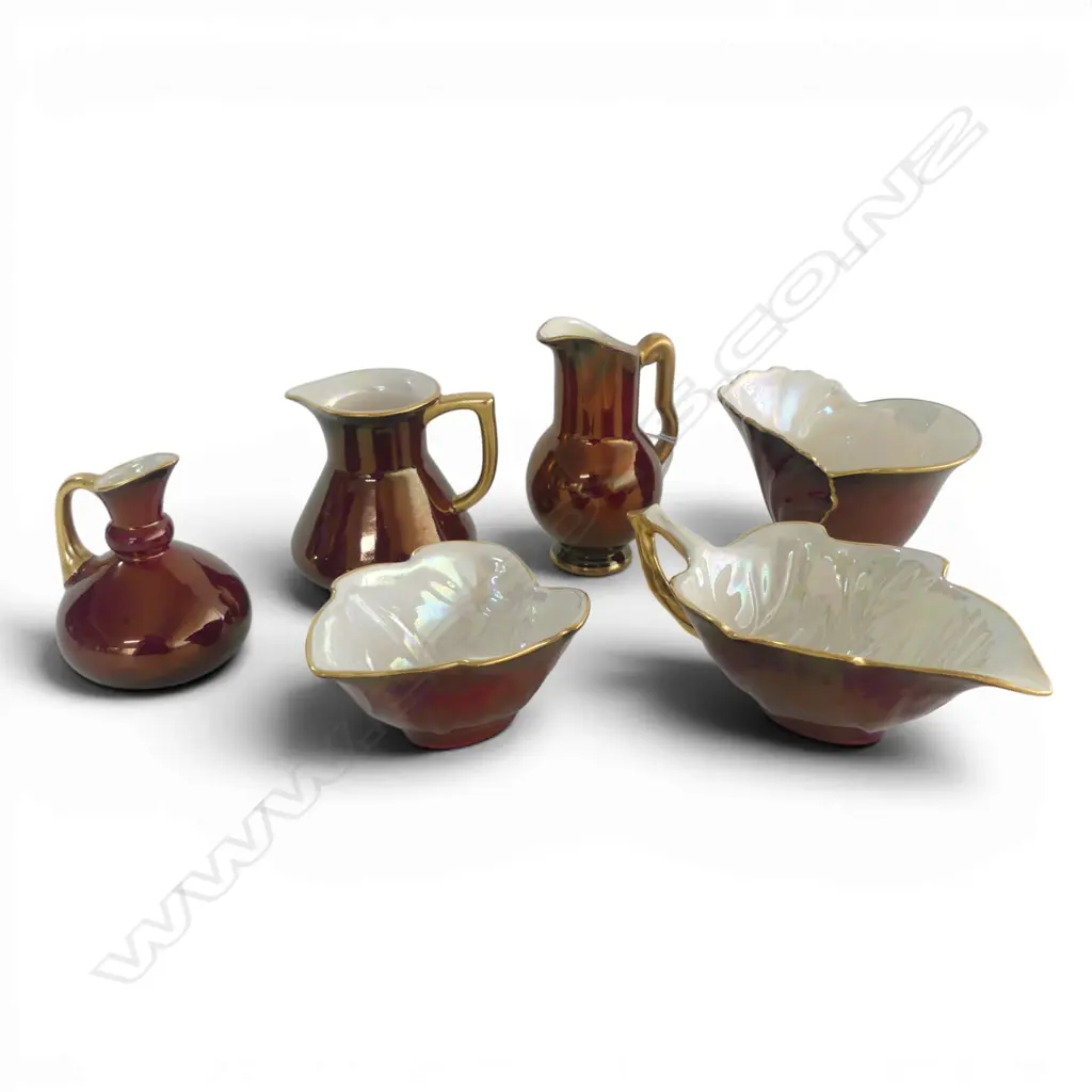 6 PCES CARLTON WARE ROUGE ROYAL CHINA H.100mm Image 1++