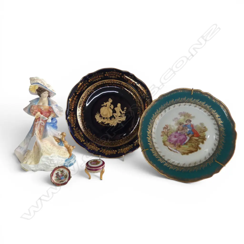 5 PCES LIMOGES 250mm dia + ROYAL DOULTON 'KATHERINE' H.215mm Image 1++