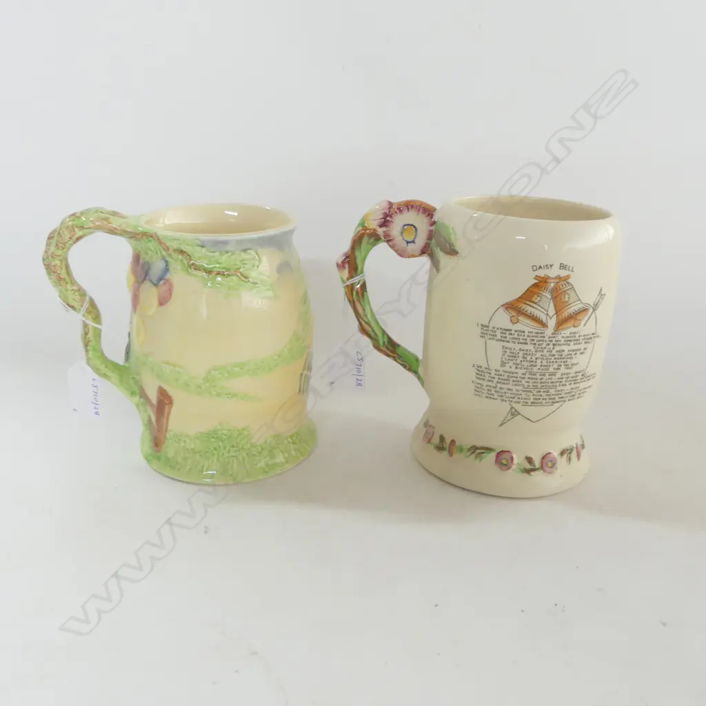 2  MUSICAL MUGS CROWN DEVON DAISY BELL & CARNIVAL H160MM Image 1++